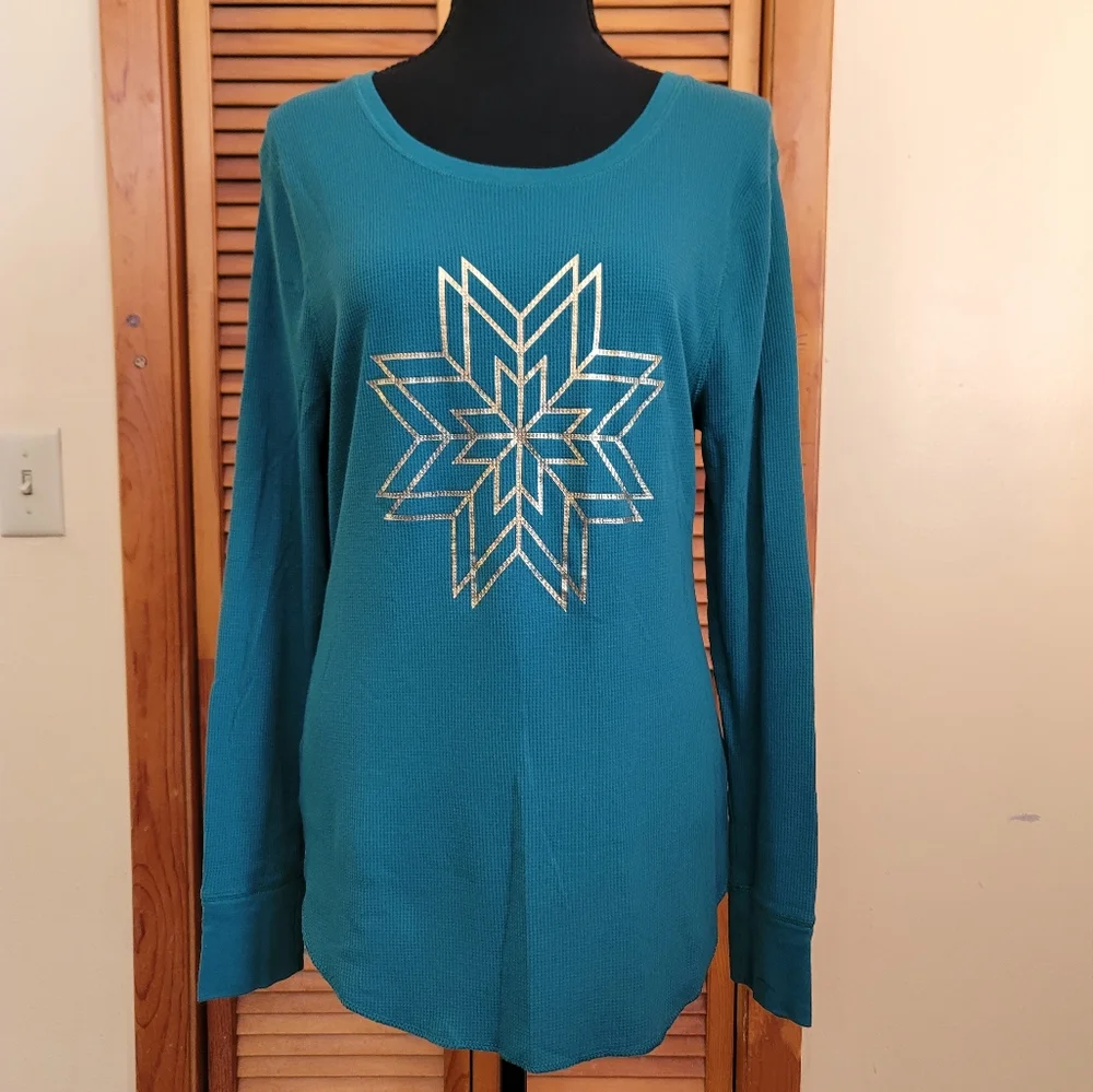 EUC Old Navy Thermal-Knit Long Sleeve Tee Size XL - Picture 1 of 12